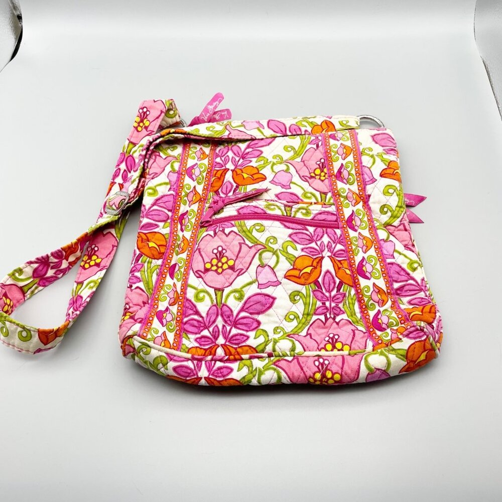 Vera Bradley Hipster Shoulder Bag Lilli Bell‎ Purse Retired Pattern Pink White